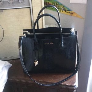 SnakeSkin Michael Kors Black Bag
